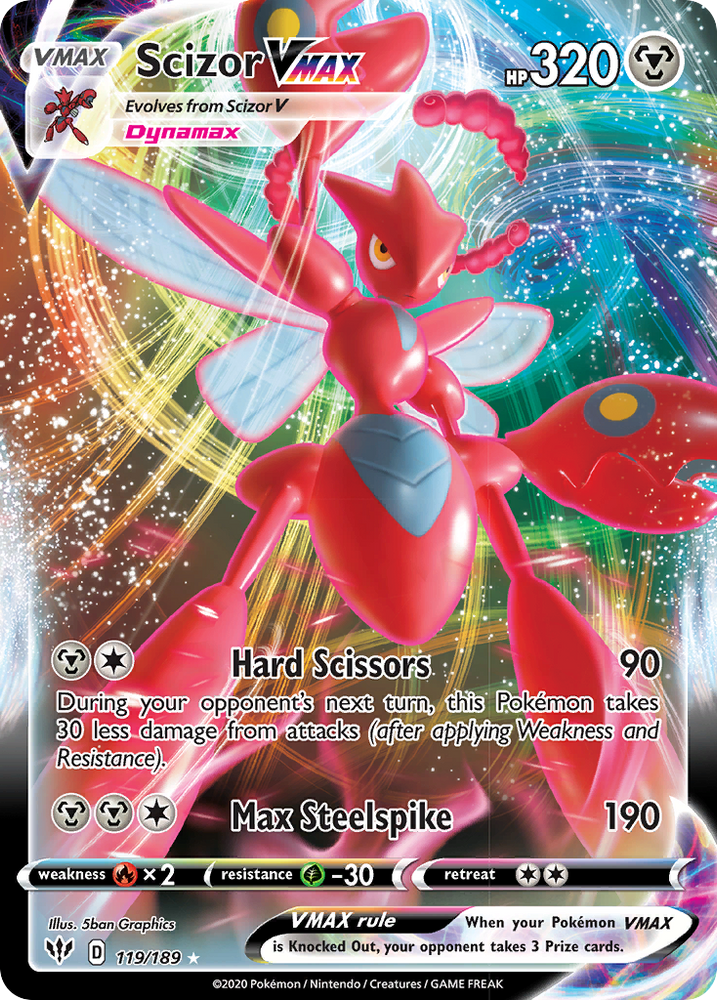 Scizor VMAX (119/189) [Sword & Shield: Darkness Ablaze] Pokémon