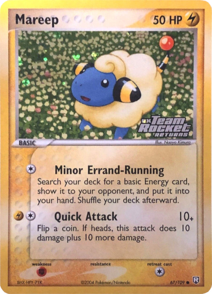 Mareep (67/109) (Stamped) [EX: Team Rocket Returns] Pokémon