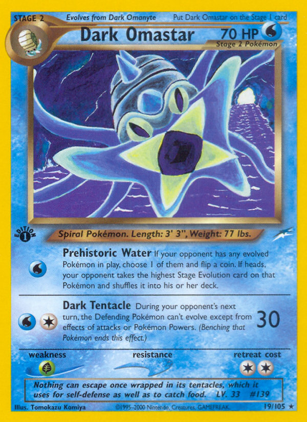 Dark Omastar (19/105) [Neo Destiny 1st Edition] Pokémon