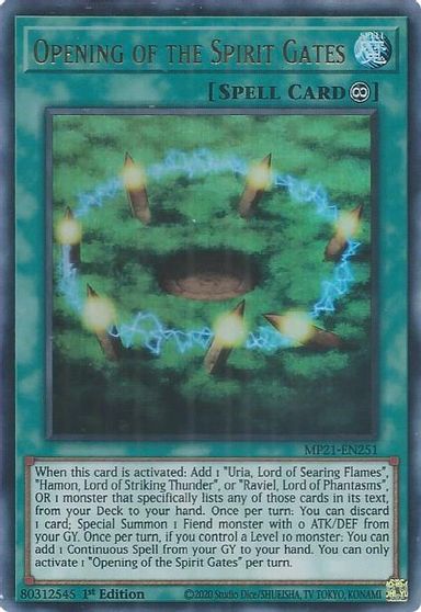 Opening of the Spirit Gates [MP21-EN251] Ultra Rare Yu-Gi-Oh!