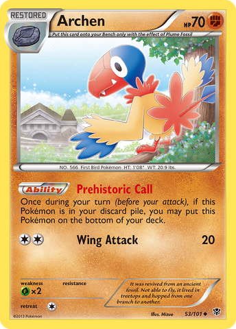 Archen (53/101) [Black & White: Plasma Blast] Pokémon