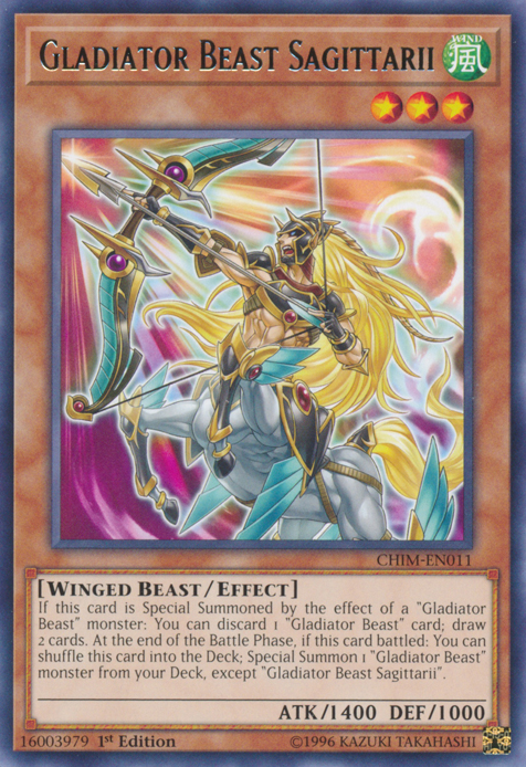Gladiator Beast Sagittarii [CHIM-EN011] Rare Yu-Gi-Oh!