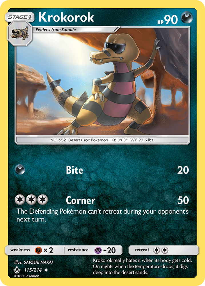 Krokorok (115/214) [Sun & Moon: Unbroken Bonds] Pokémon
