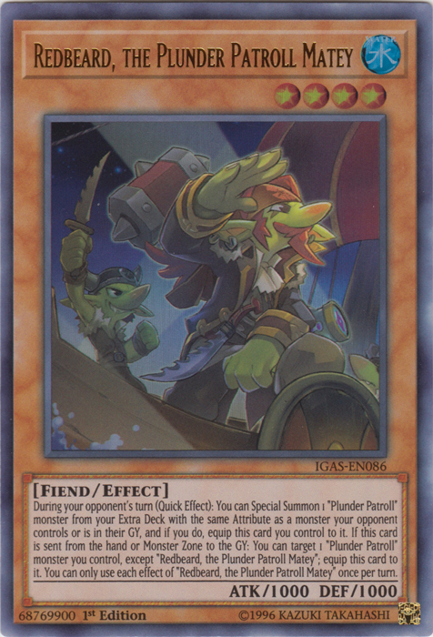 Redbeard, the Plunder Patroll Matey [IGAS-EN086] Ultra Rare Yu-Gi-Oh!