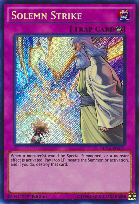 Solemn Strike [MP16-EN231] Secret Rare Yu-Gi-Oh!