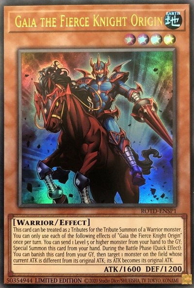 Gaia the Fierce Knight Origin [ROTD-ENSP1] Ultra Rare Yu-Gi-Oh!