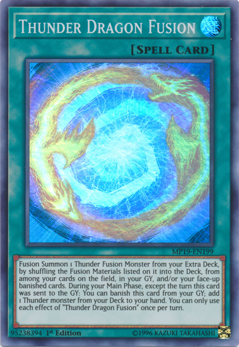 Thunder Dragon Fusion [MP19-EN199] Super Rare Yu-Gi-Oh!