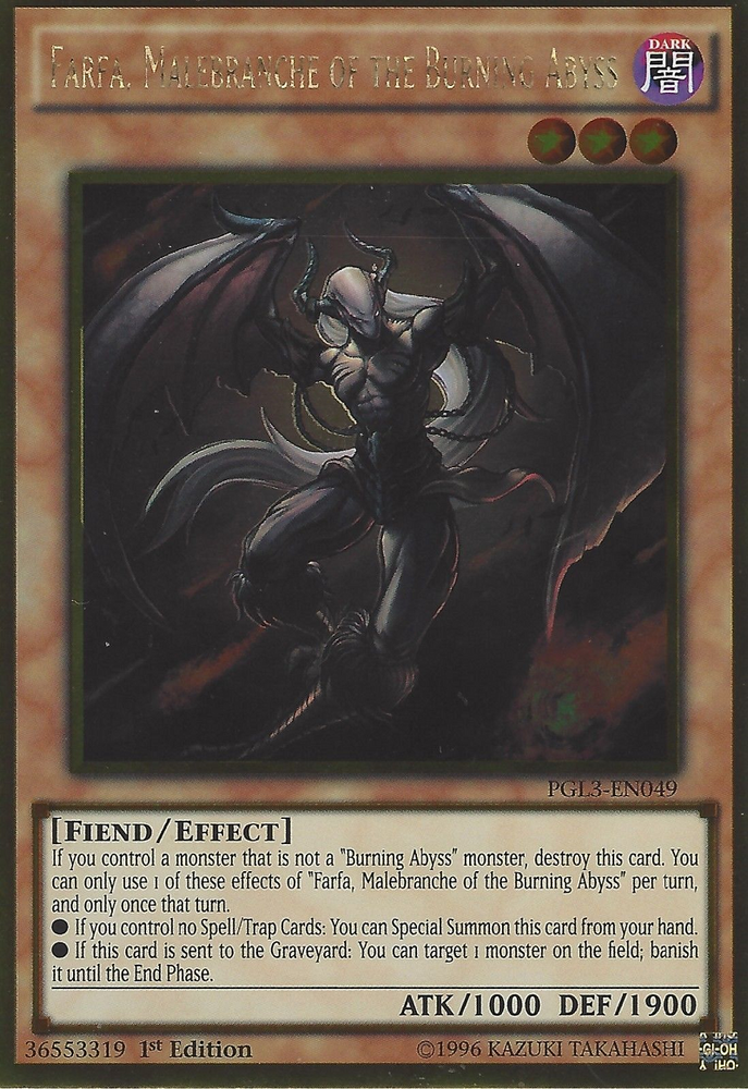 Farfa, Malebranche of the Burning Abyss [PGL3-EN049] Gold Rare Yu-Gi-Oh!