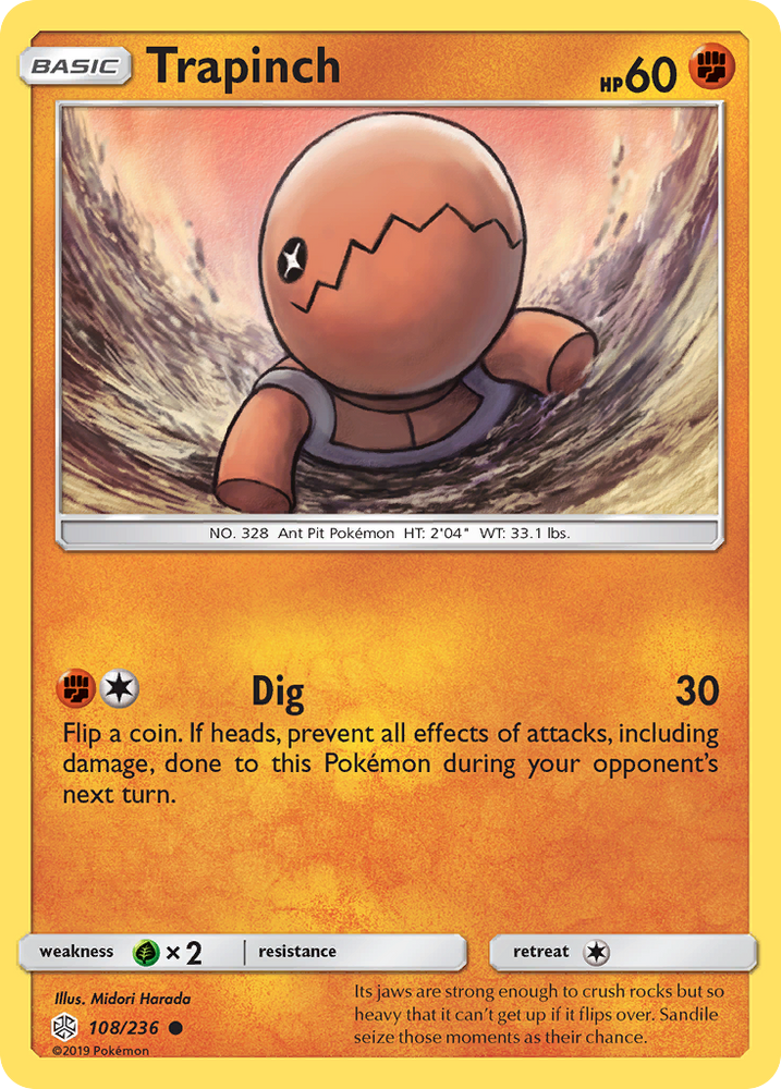 Trapinch (108/236) [Sun & Moon: Cosmic Eclipse] Pokémon