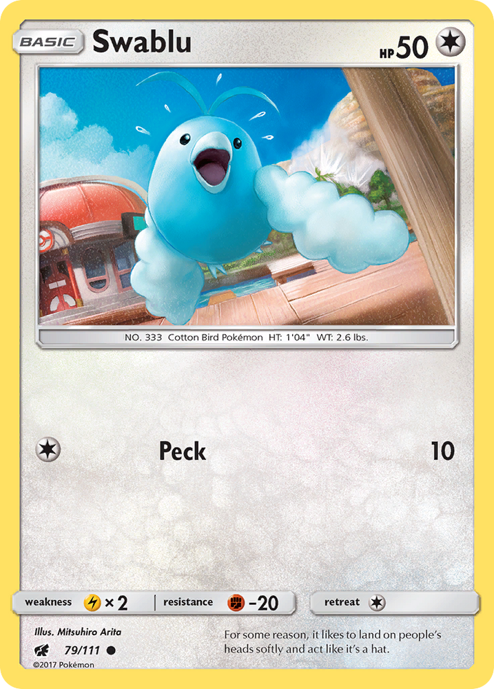 Swablu (79/111) [Sun & Moon: Crimson Invasion] Pokémon