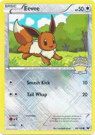 Eevee (84/108) (City Championship Promo) [Black & White: Dark Explorers] Pokémon