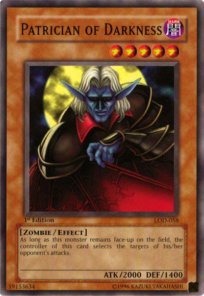 Patrician of Darkness [LOD-058] Common Yu-Gi-Oh!