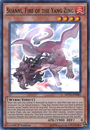 Suanni, Fire of the Yang Zing [MP15-EN083] Super Rare Yu-Gi-Oh!