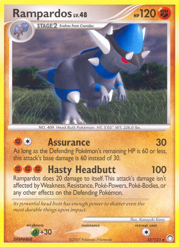 Rampardos (33/123) [Diamond & Pearl: Mysterious Treasures] Pokémon
