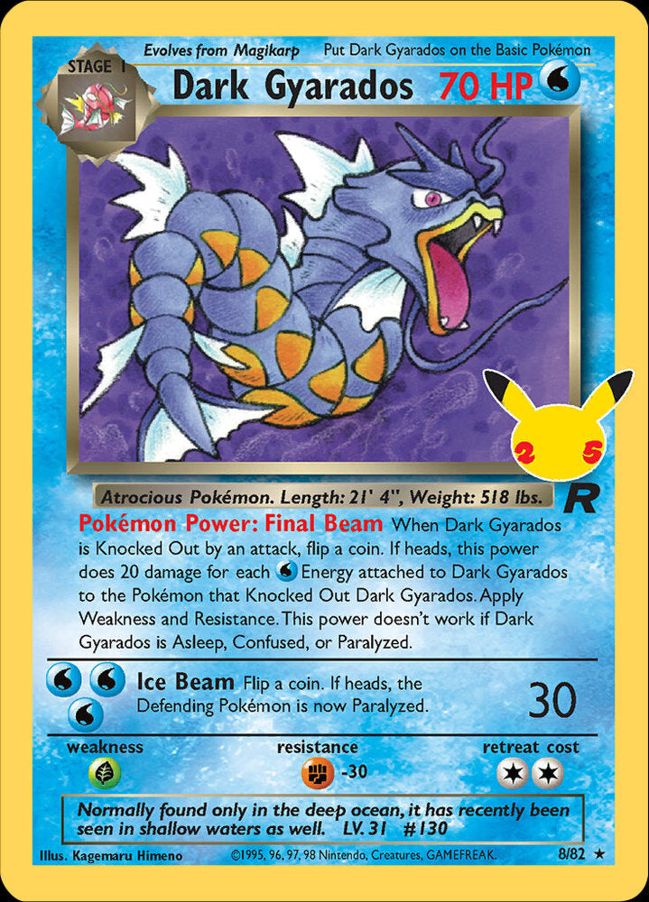 Dark Gyarados (8/82) [Celebrations: 25th Anniversary - Classic Collection] Pokémon