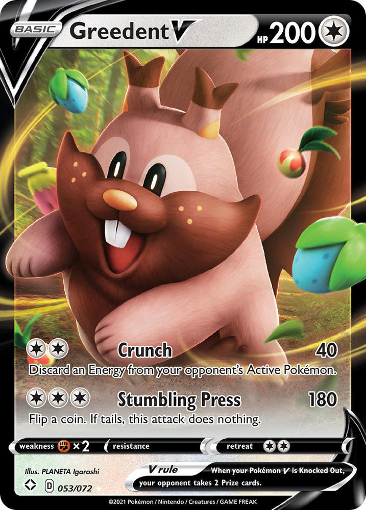 Greedent V (053/072) [Sword & Shield: Shining Fates] Pokémon