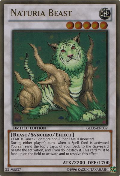 Naturia Beast [GLD5-EN032] Gold Rare Yu-Gi-Oh!