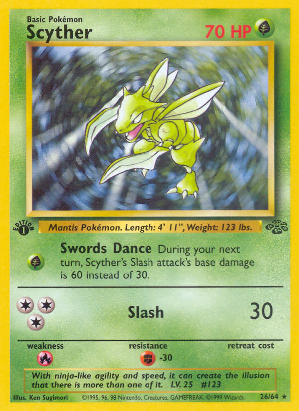 Scyther (26/64) [Jungle 1st Edition] Pokémon