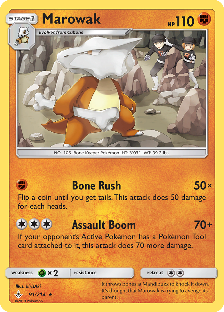Marowak (91/214) [Sun & Moon: Unbroken Bonds] Pokémon
