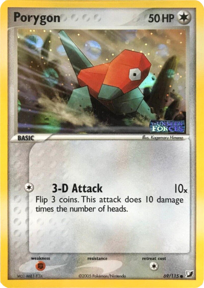 Porygon (69/115) (Stamped) [EX: Unseen Forces] Pokémon