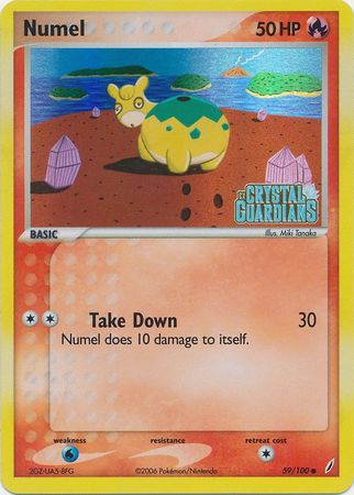 Numel (59/100) (Stamped) [EX: Crystal Guardians] Pokémon