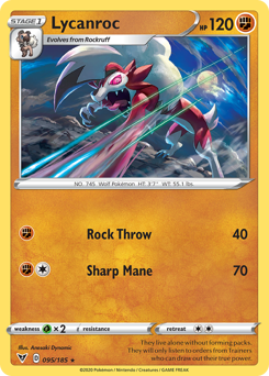 Lycanroc (095/185) [Sword & Shield: Vivid Voltage] Pokémon