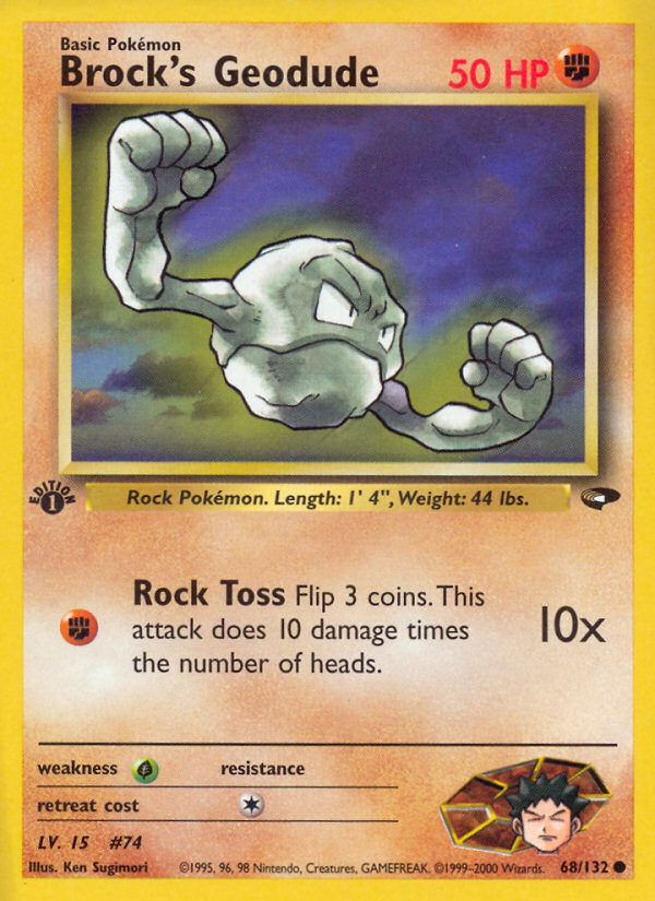 Brock's Geodude (68/132) [Gym Challenge 1st Edition] Pokémon