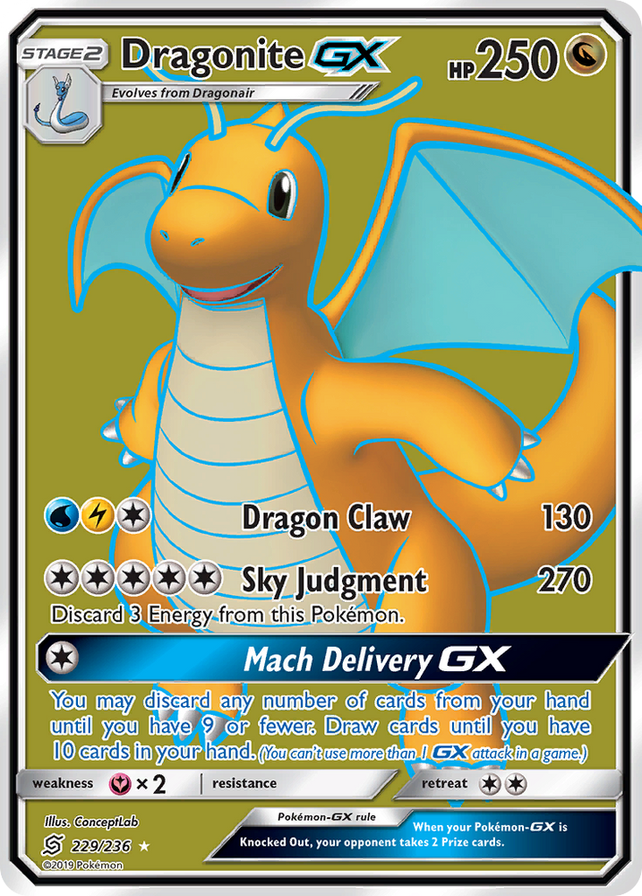 Dragonite GX (229/236) [Sun & Moon: Unified Minds] Pokémon