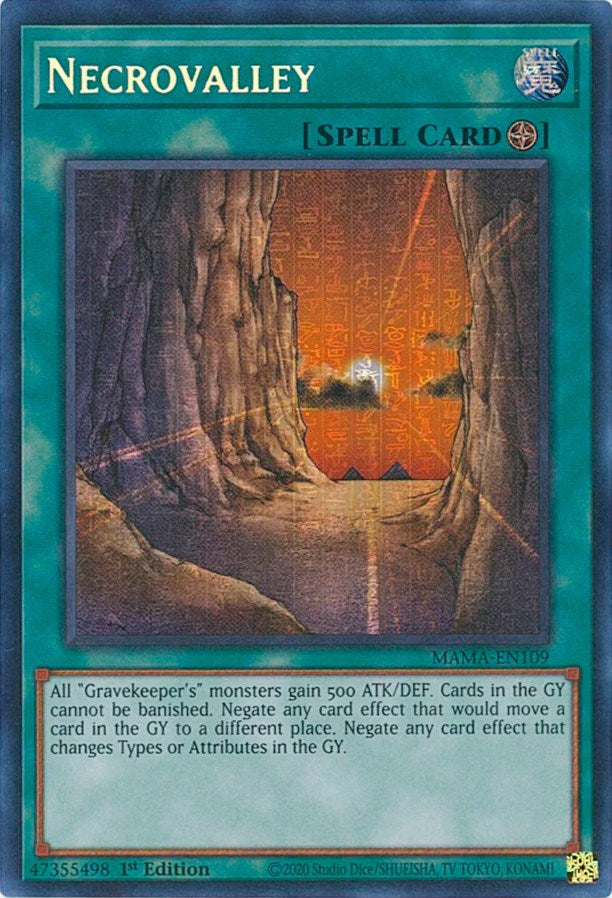Necrovalley [MAMA-EN109] Secret Pharaoh's Rare Yu-Gi-Oh!
