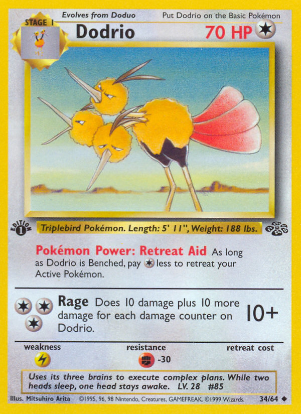 Dodrio (34/64) [Jungle 1st Edition] Pokémon
