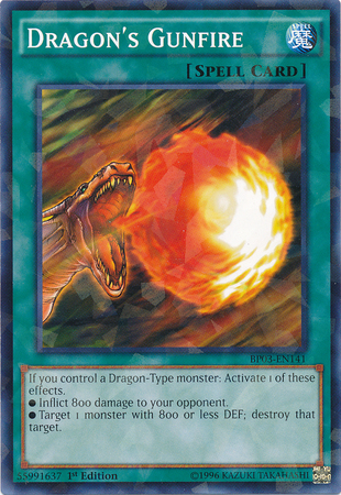 Dragon's Gunfire [BP03-EN141] Shatterfoil Rare Yu-Gi-Oh!
