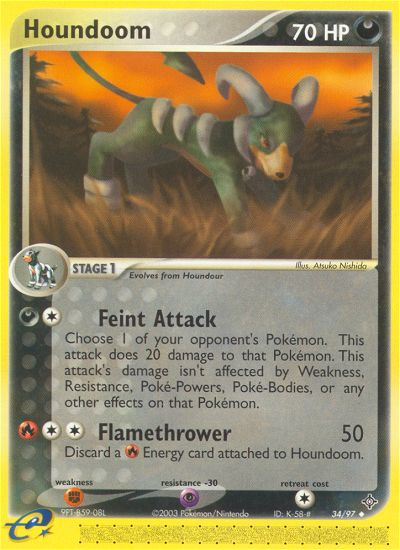 Houndoom (34/97) [EX: Dragon] Pokémon