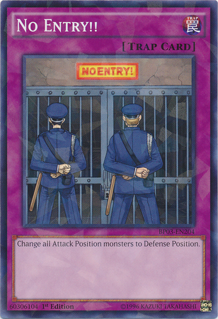 No Entry!! [BP03-EN204] Shatterfoil Rare Yu-Gi-Oh!
