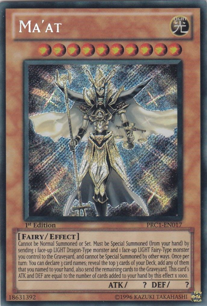 Ma'at [PRC1-EN017] Secret Rare Yu-Gi-Oh!