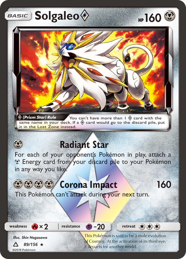 Solgaleo (89/156) (Prism Star) [Sun & Moon: Ultra Prism] Pokémon