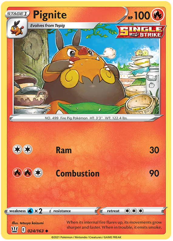 Pignite (024/163) [Sword & Shield: Battle Styles] Pokémon