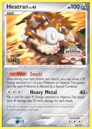 Heatran (30/146) (Regional Championships Staff) [Diamond & Pearl: Legends Awakened] Pokémon