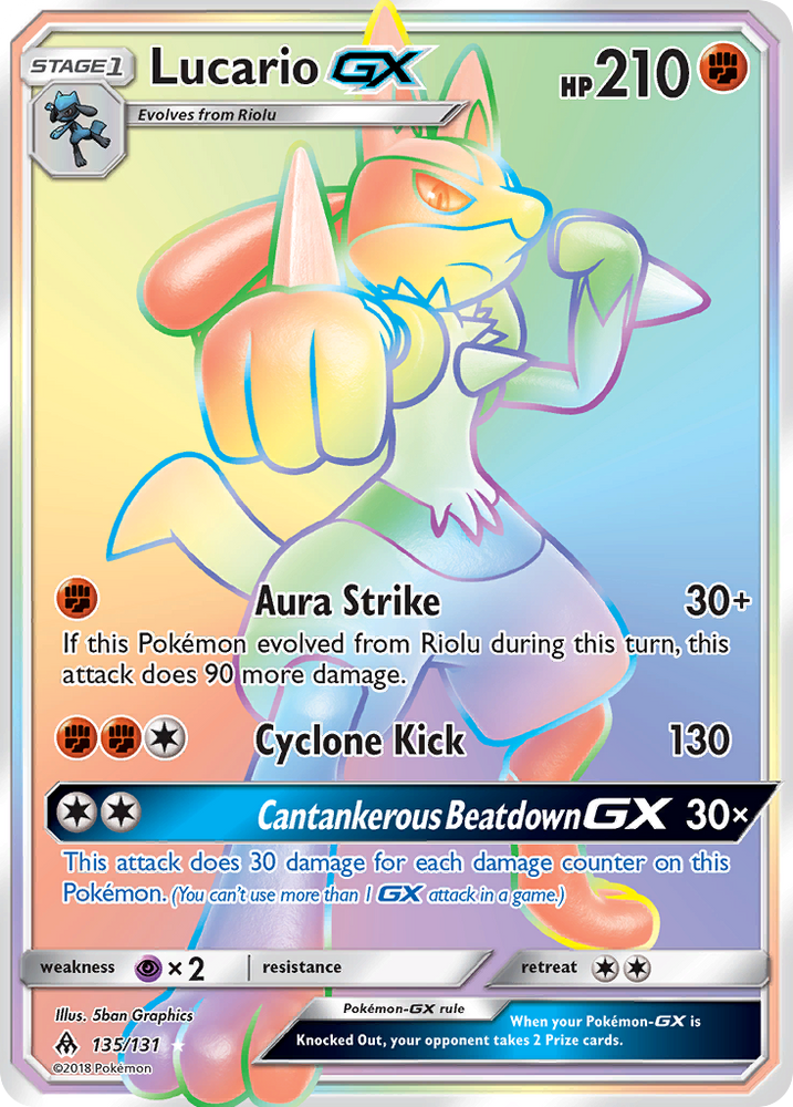 Lucario GX (135/131) [Sun & Moon: Forbidden Light] Pokémon
