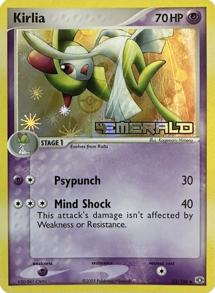 Kirlia (33/106) (Stamped) [EX: Emerald] Pokémon