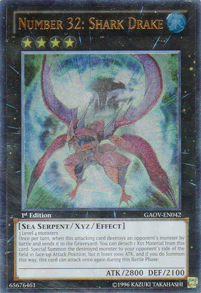 Number 32: Shark Drake [GAOV-EN042] Ultimate Rare Yu-Gi-Oh!