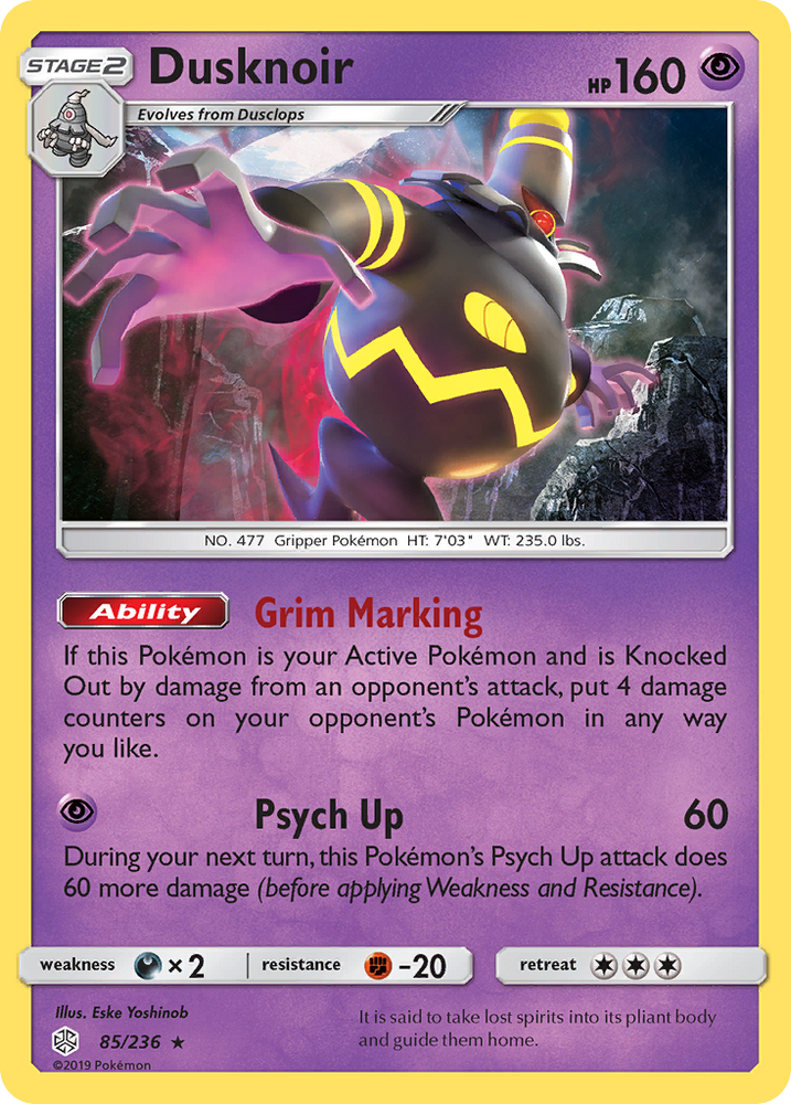 Dusknoir (85/236) [Sun & Moon: Cosmic Eclipse] Pokémon