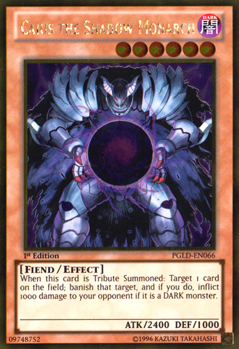 Caius the Shadow Monarch [PGLD-EN066] Gold Rare Yu-Gi-Oh!
