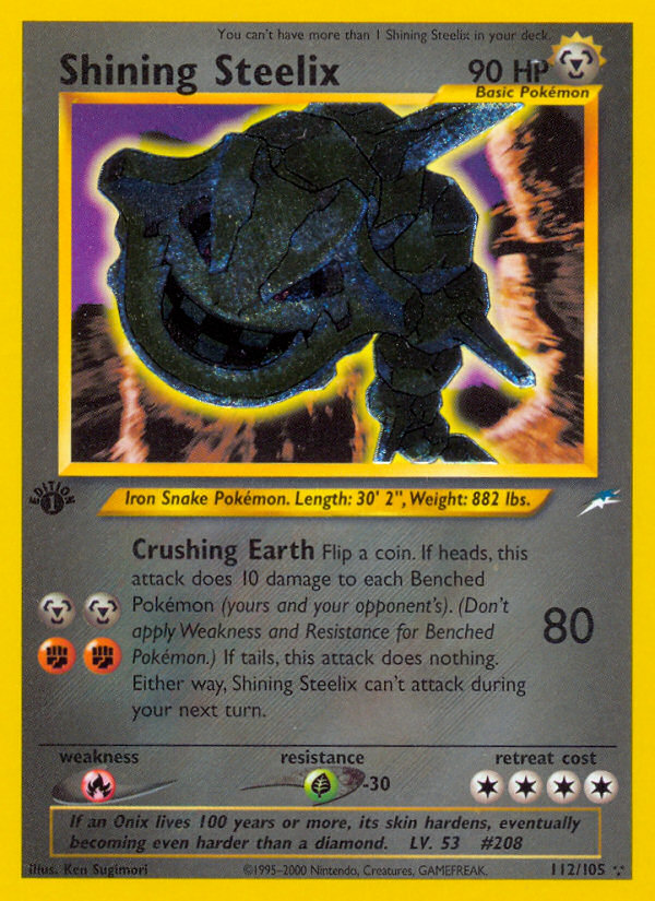 Shining Steelix (112/105) [Neo Destiny 1st Edition] Pokémon