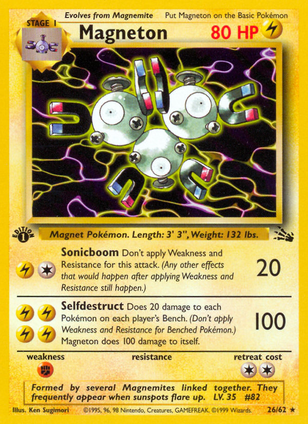 Magneton (26/62) [Fossil 1st Edition] Pokémon