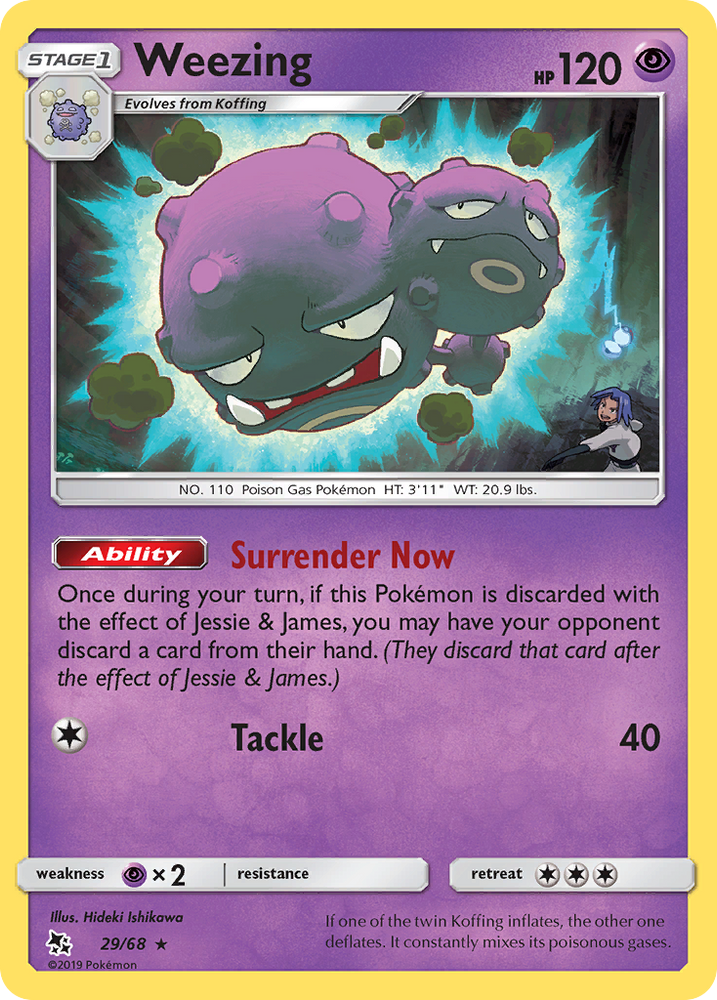 Weezing (29/68) [Sun & Moon: Hidden Fates] Pokémon
