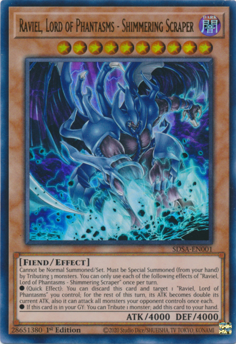 Raviel, Lord of Phantasms - Shimmering Scraper [SDSA-EN001] Ultra Rare Yu-Gi-Oh!