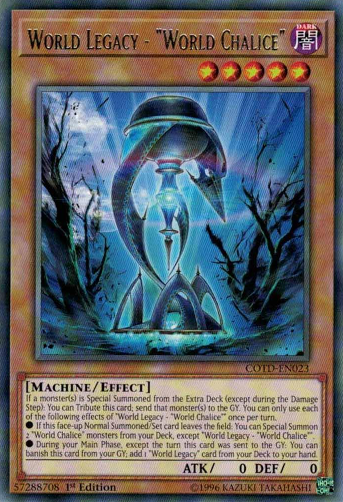 World Legacy - "World Chalice" [COTD-EN023] Rare Yu-Gi-Oh!