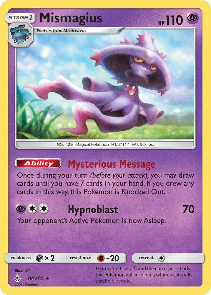 Mismagius (78/214) [Sun & Moon: Unbroken Bonds] Pokémon