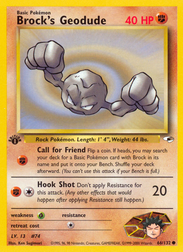 Brock's Geodude (66/132) [Gym Heroes 1st Edition] Pokémon