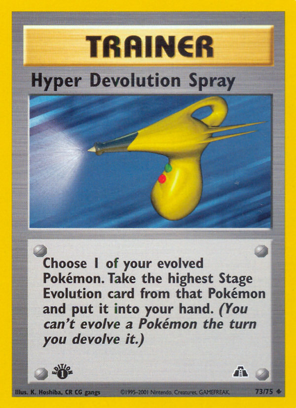 Hyper Devolution Spray (73/75) [Neo Discovery 1st Edition] Pokémon